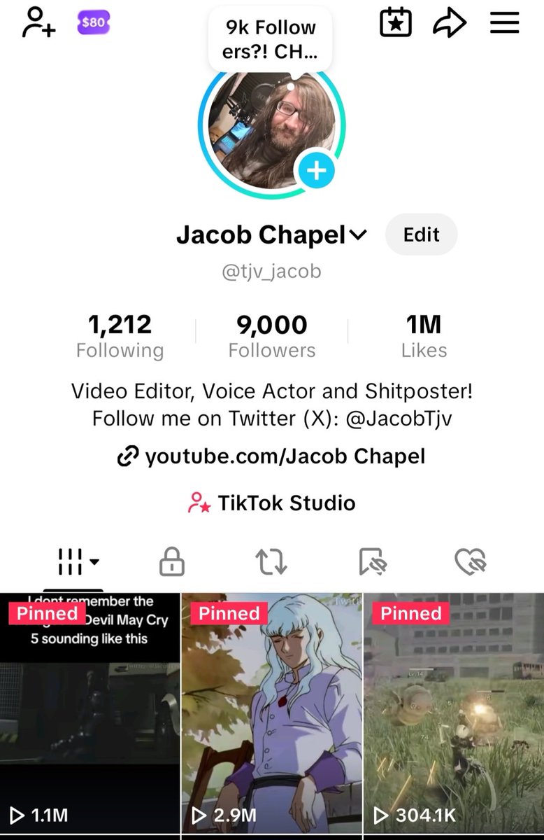 JacobTjv's tweet image. Hit 9k followers on TikTok 🥹 I don't even know what to say aside from "Thank you". All of the insane amount of love on my stuff means the world. Love you guys 😭