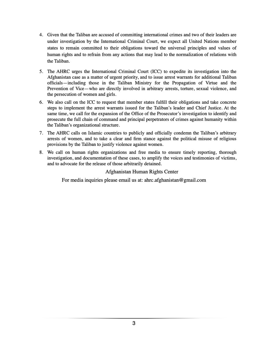 Afghanistan Human Rights Center tweet media