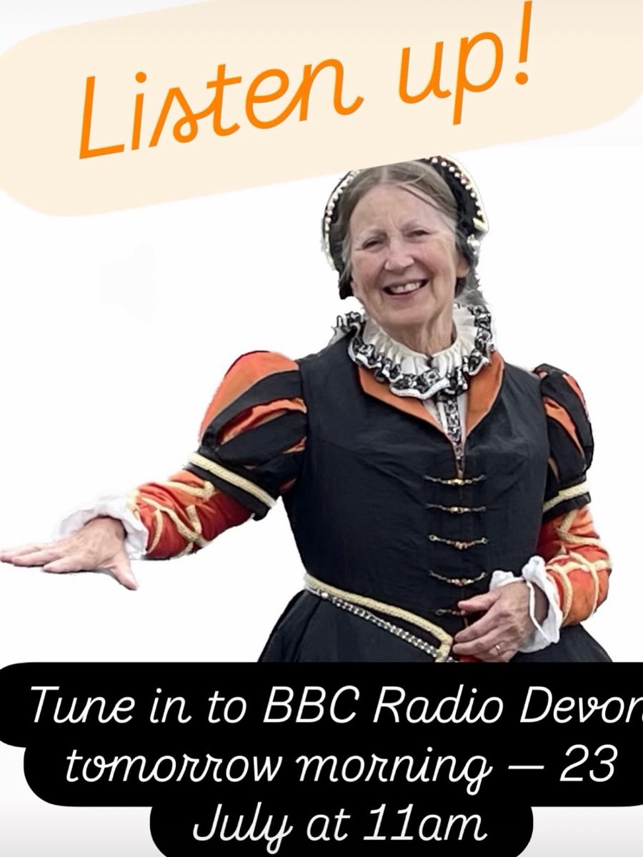 RAGriggsauthor's tweet photo. Ooh! Iโve been invited to the BBC Radio Studios in Plymouth tomorrow morning!
Tune in at 11am 23 July
#radiointerview #bbcradiodevon #historicalfictionauthor #newbook #elizabethancostume https://t.co/tVHw1n3mci