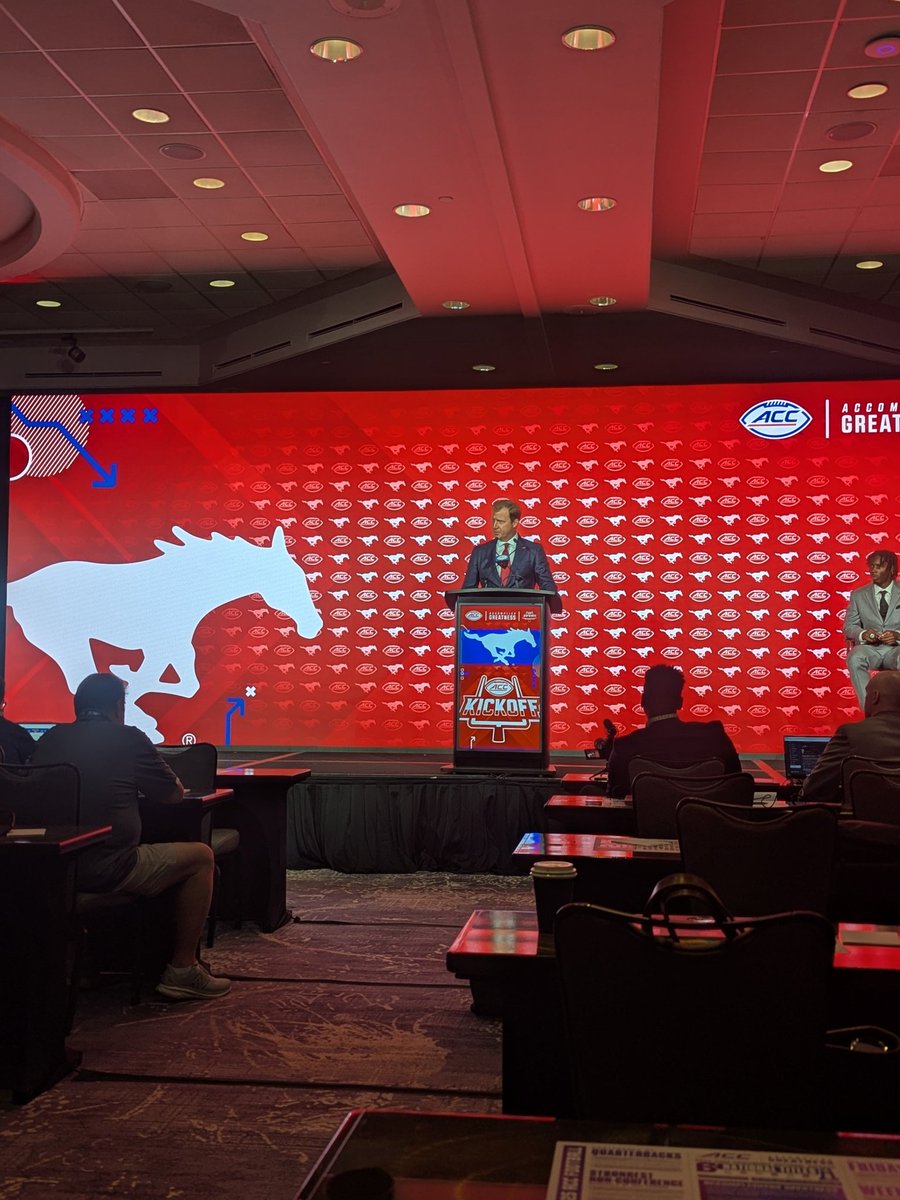 _DavidRumsey's tweet image. SMU coach Rhett Lashlee, unprompted, says CFP expansion should coincide with all Power 4 conferences creating multiple play-in games that would revamp the standard conference championship weekend.
"It would be the greatest Saturday in college football."
