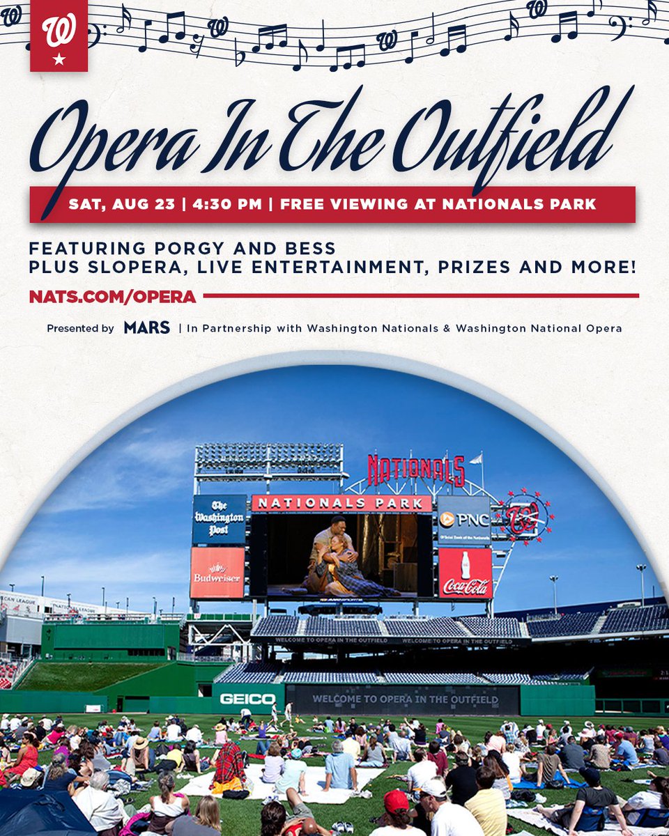 NationalsPark's tweet image. one of the greatest operas written, they say 👀 🎶
→ nats.com/opera