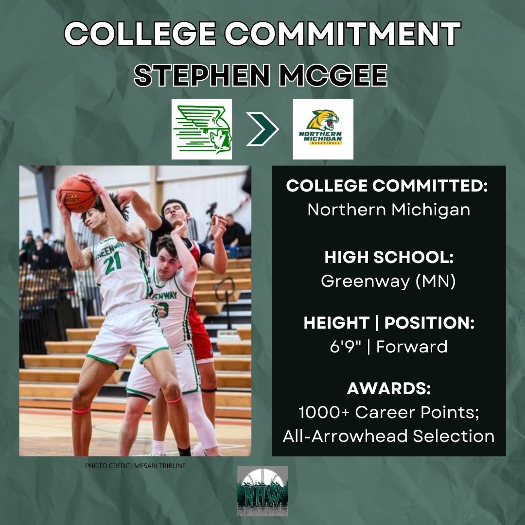 northhoopsworld's tweet image. The first commit of the 2026 class!
Stephen McGee (Greenway) has committed to Northern Michigan!
The 6’9” forward has continued to develop throughout high school and has had a great AAU season with MN Comets!
Stay updated with 2026 commits!
northwoodshoopsworld.blogspot.com/2025/07/2026-c…