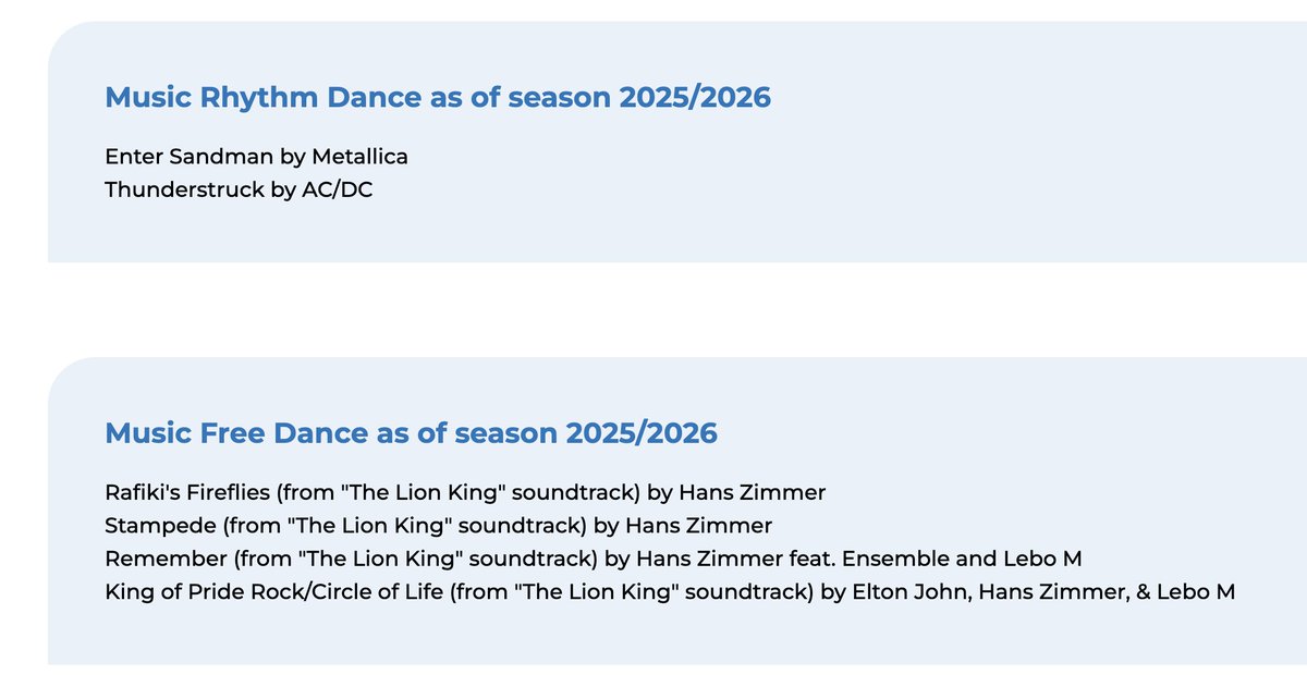 Excited for this season! <a href="/LoganBye1/">Logan Bye</a> <a href="/USFigureSkating/">U.S. Figure Skating</a> <a href="/ISU_Figure/">ISU Figure Skating</a> #letsgo 

RD: "Enter Sandman" by <a href="/Metallica/">Metallica</a>  &amp; "Thunderstruck" by <a href="/acdc/">AC/DC</a> 

FD: The Lion King <a href="/TheLionKing/">The Lion King - Musical</a>