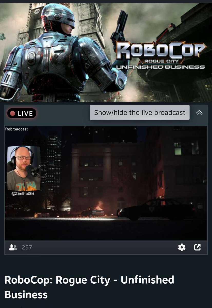 zlimbratski's tweet image. Hey hey, look who it is on the RoboCop Steam page!
If your looking for a bald man to showcase your game on your steam store page hit me up with a DM and we can discuss it further :)