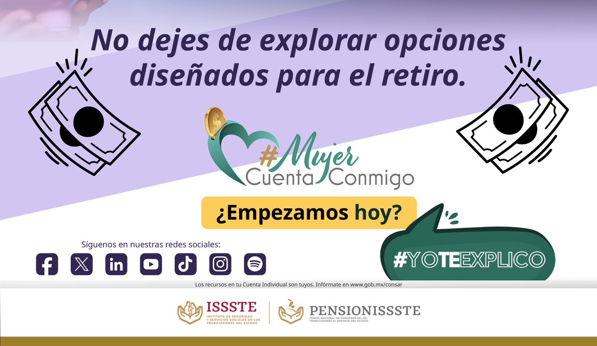 AFORE PENSIONISSSTE (@pensionissste_) on Twitter photo 💪✨ Mujer que ahorra, mujer que decide su bienestar financiero.
En AFORE <a href="/PENSIONISSSTE_/">AFORE PENSIONISSSTE</a> te acompañamos para que construyas un retiro digno, con beneficios reales y asesoría especializada.
Cambiate con nosotros hoy mismo. Regístrate aquí 👉bit.ly/3v9JO7U 💪✨ Mujer que ahorra, mujer que decide su bienestar financiero.
En AFORE <a href="/PENSIONISSSTE_/">AFORE PENSIONISSSTE</a> te acompañamos para que construyas un retiro digno, con beneficios reales y asesoría especializada.
Cambiate con nosotros hoy mismo. Regístrate aquí 👉bit.ly/3v9JO7U