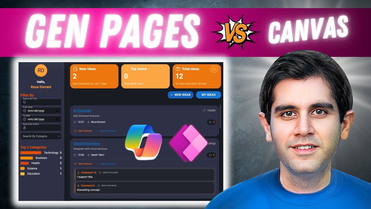 I rebuilt a full Power Apps Canvas App in MINUTES using Generative Pages!

No more manual building - describe it, and it builds itself. 🤯

🎬 Watch: youtu.be/p-gjoQJ8Gew

✅ Natural language to working pages
✅ Features like theming, export to Excel, flyout forms, and more