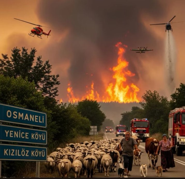 Yüreğimiz Bilecik’le.
Gökyüzü is, ormanlar ateş, dualarımız yağmur…
4 köy tahliye edildi, binlerce dönüm kül oldu.
Ama unutma: Bir kıvılcım bin ağacı yakar,
Bir bilinç bin ormanı korur!
Dualarımız sahada canla başla çalışan ekiplerle!
#BilecikYanıyor #OrmanYangını