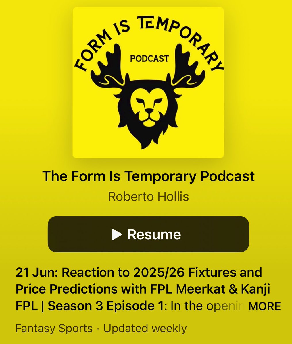 TFIT_POD's tweet image. The Form Is Temporary Podcast Season 3 Kicks Off In A Big Way tomorrow! 👀 #TFITPod
Make sure to follow the pod on Spotify and Apple Podcasts and subscribe to @TFITPod on YouTube!
Out Thursday morning!
youtube.com/@tfitpod?si=-P…
open.spotify.com/show/7GCcWvDwF…
podcasts.apple.com/gb/podcast/the…