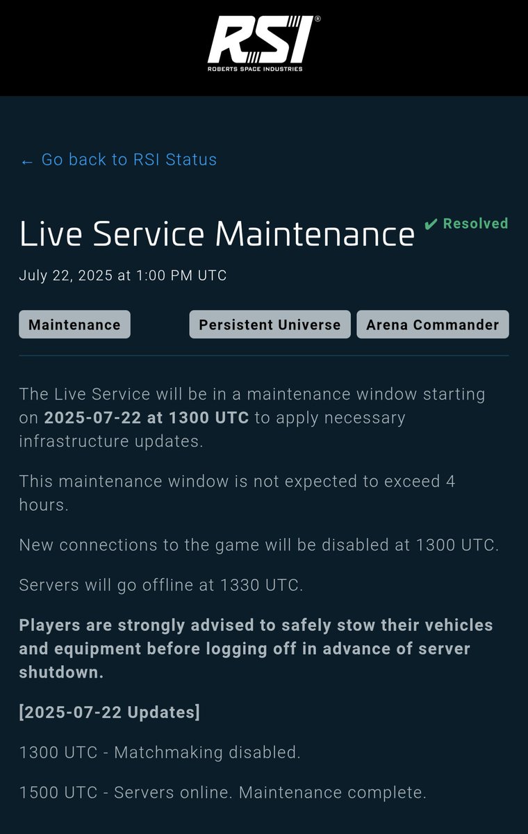 TheRubenSaurus's tweet image. Maintenance has concluded, time to start hauling again!
#StarCitizen