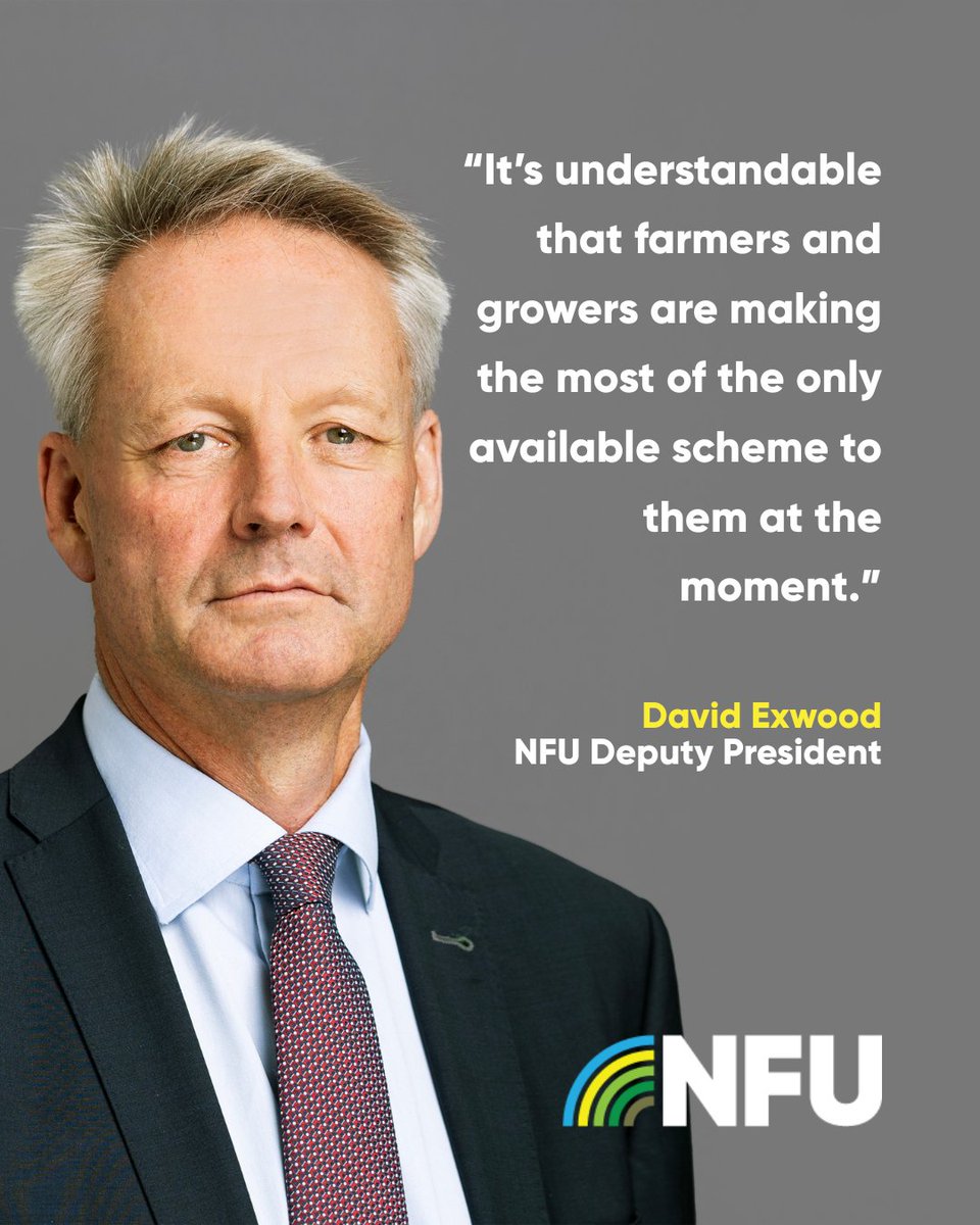 NFUtweets's tweet image. NFU Deputy President David Exwood (@DavidatWestons) responds to Defra's announcement that following a high volume of applications for the latest round of capital grants, just over 50% of the funding has already been allocated.
Read more👉ow.ly/HGtZ50Wtr7n
