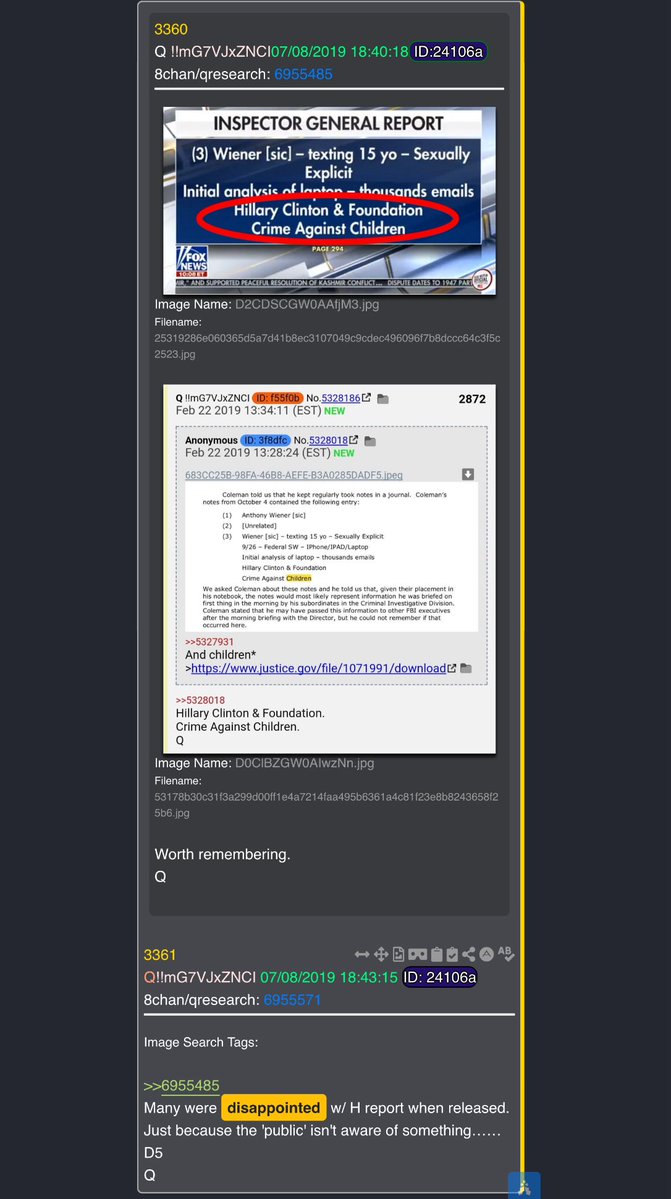 NewsTreason's tweet image. Trump tells the media to go back and read the Horowitz report.
“This is irrefutable proof that Obama was seditious, that Obama was trying to lead a coup”
“This is the biggest scandal in the history of our country”
🟨 Now re read Q Drop 3361
“Many were disappointed w/ H…