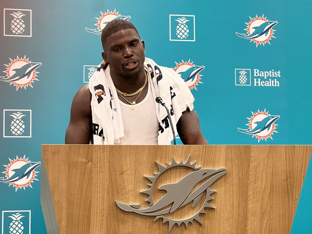 Tyreek Hill says he has put his entire off-season into just football. Saying that he’s the most focused he has ever been.  Added at 31, he has not lost a step -flying through the conditioning test. We just saw him run a 10.1 second hundred yard dash last week. #nfl <a href="/cheetah/">Ty Hill</a>