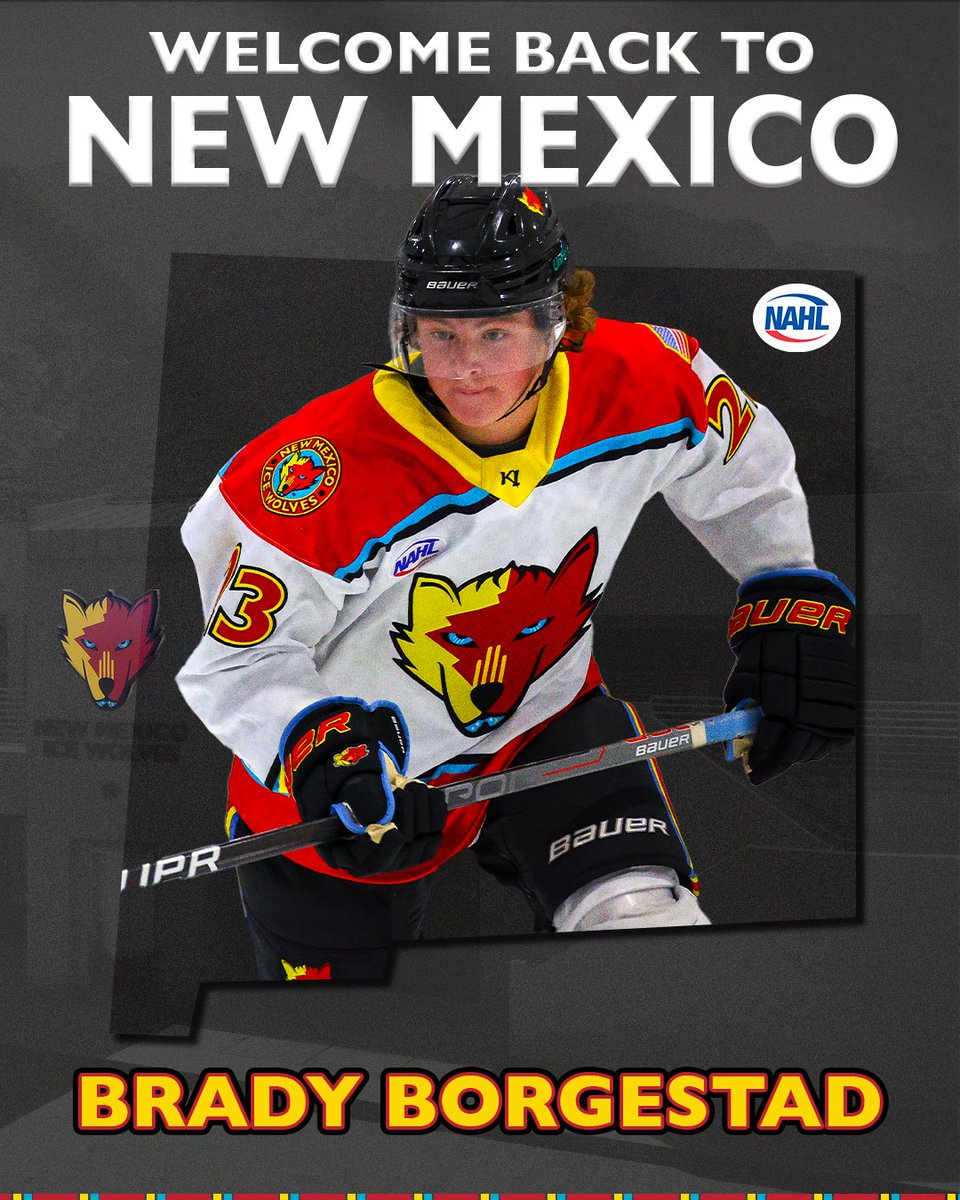 NMIceWolves's tweet image. Welcome back to the 505, Brady Borgestad!
After a season with the Minnesota Mallards, Borgestad returns to the Ice Wolves and the South Division for the upcoming season!