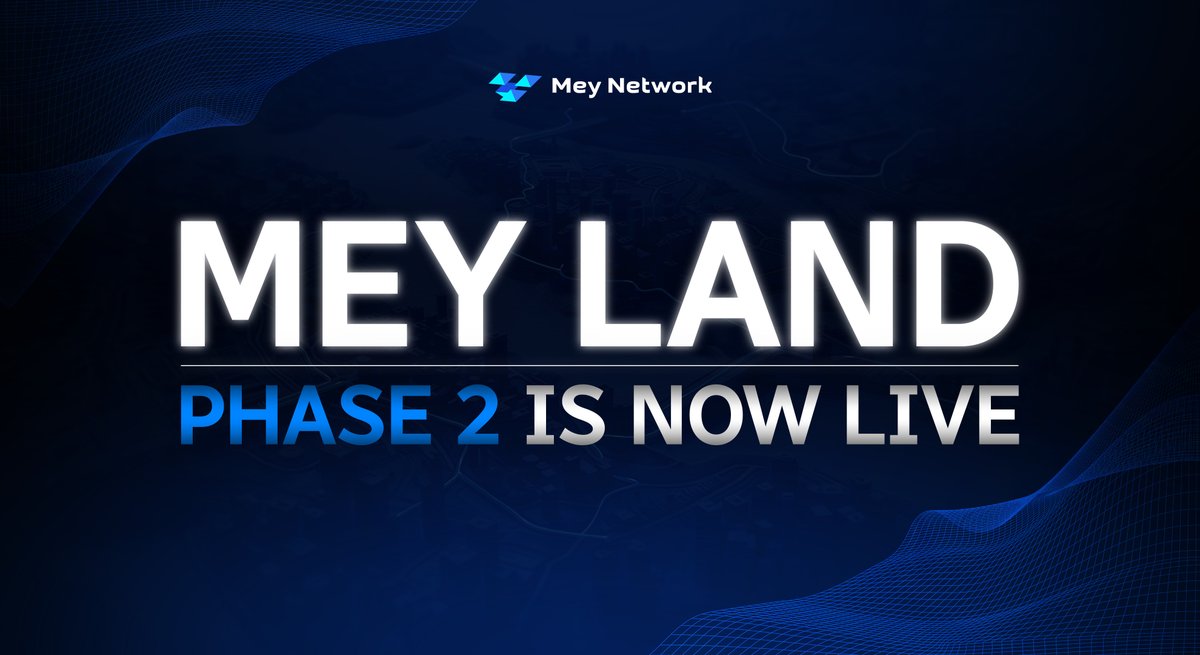Mey_Network's tweet image. Mey Land: Phase 2 is now unlocked
• Earn more bricks
• New property quests
• Upgrade your property
• Real USD yield + rewards
Enter now: meyland.mey.network/?utm_source=x&…
Comment "🏠" if you're ready take a step closer to Property NFTs