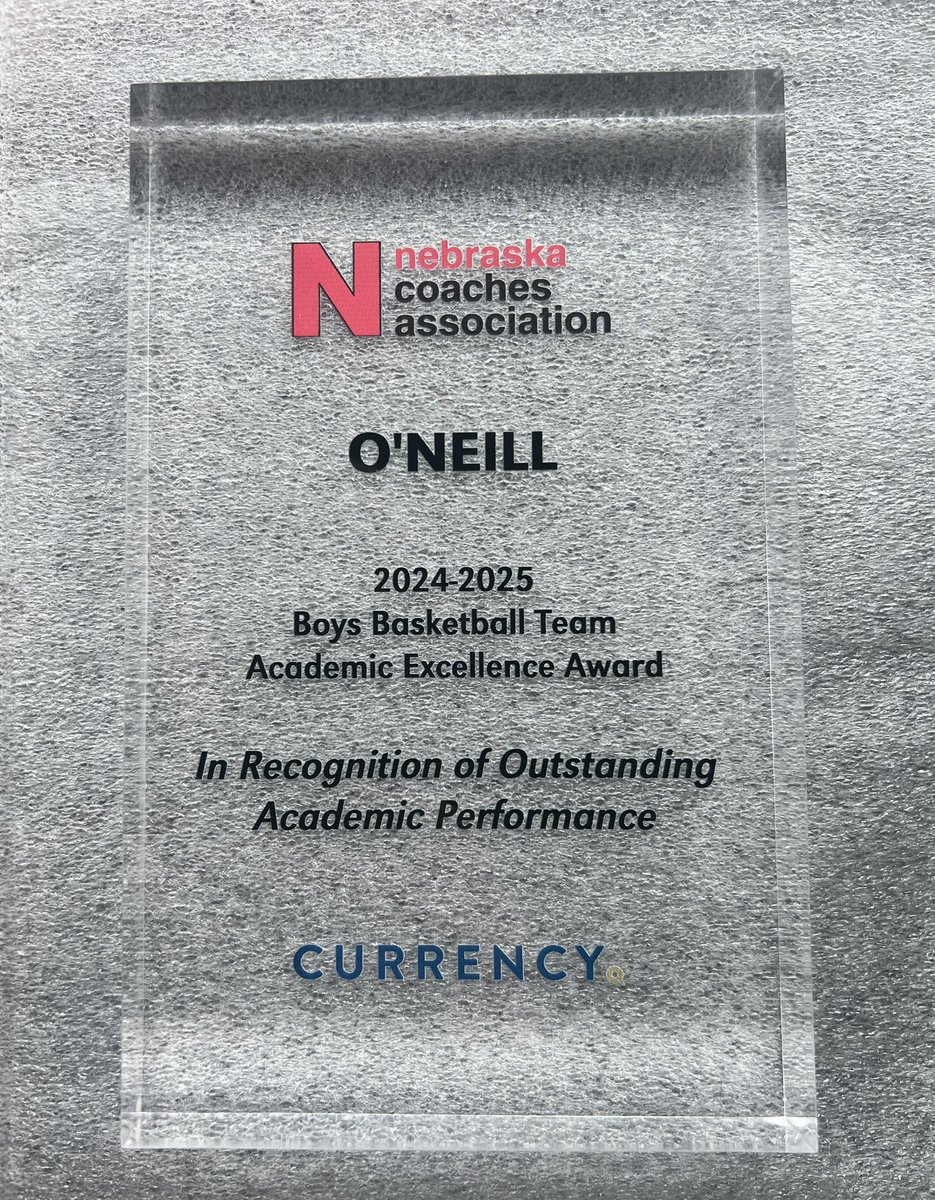 O’Neill Boys basketball: 2nd year in a row being recognized for their academic excellence. Our guys work hard on the floor, as well as the classroom. Proud to be an Eagle!
