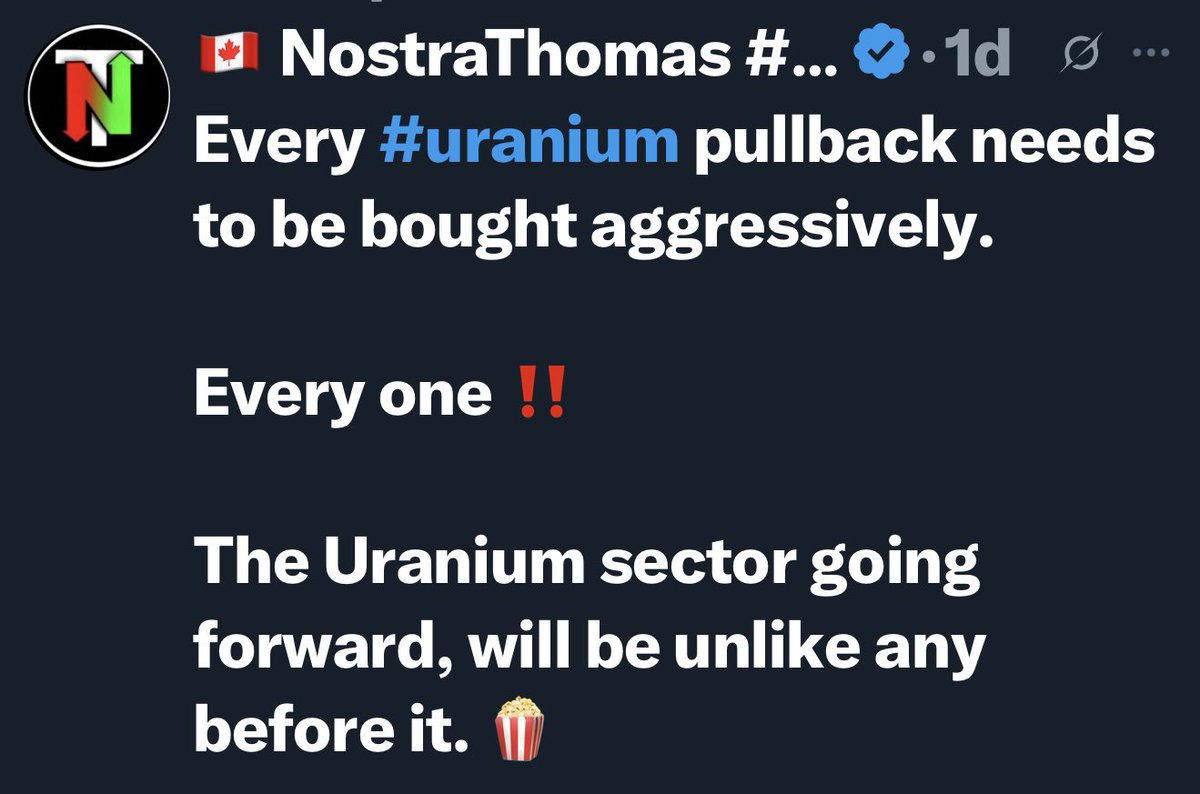 SloCan68's tweet image. Avoid the noise, dollar cost averaging works. I was born poor. You have no excuse. You just need to know the sector.
The #Nuclear Renaissance spreading across the globe 🌎 is screaming #uranium IS THE SECTOR.
2nd half 2025 will be "Epically Stealth ‼️"