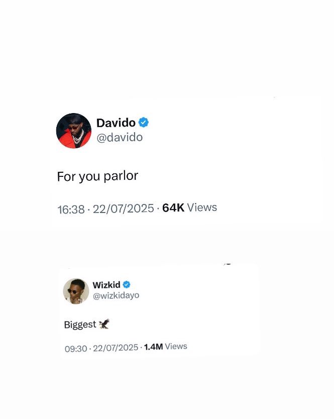 ukange_davidx's tweet image. Davido drags wizkid for who is the Biggest in canceling Tour 👀
It’s great time to be alive as an Outsider 🤞🏿🦍
