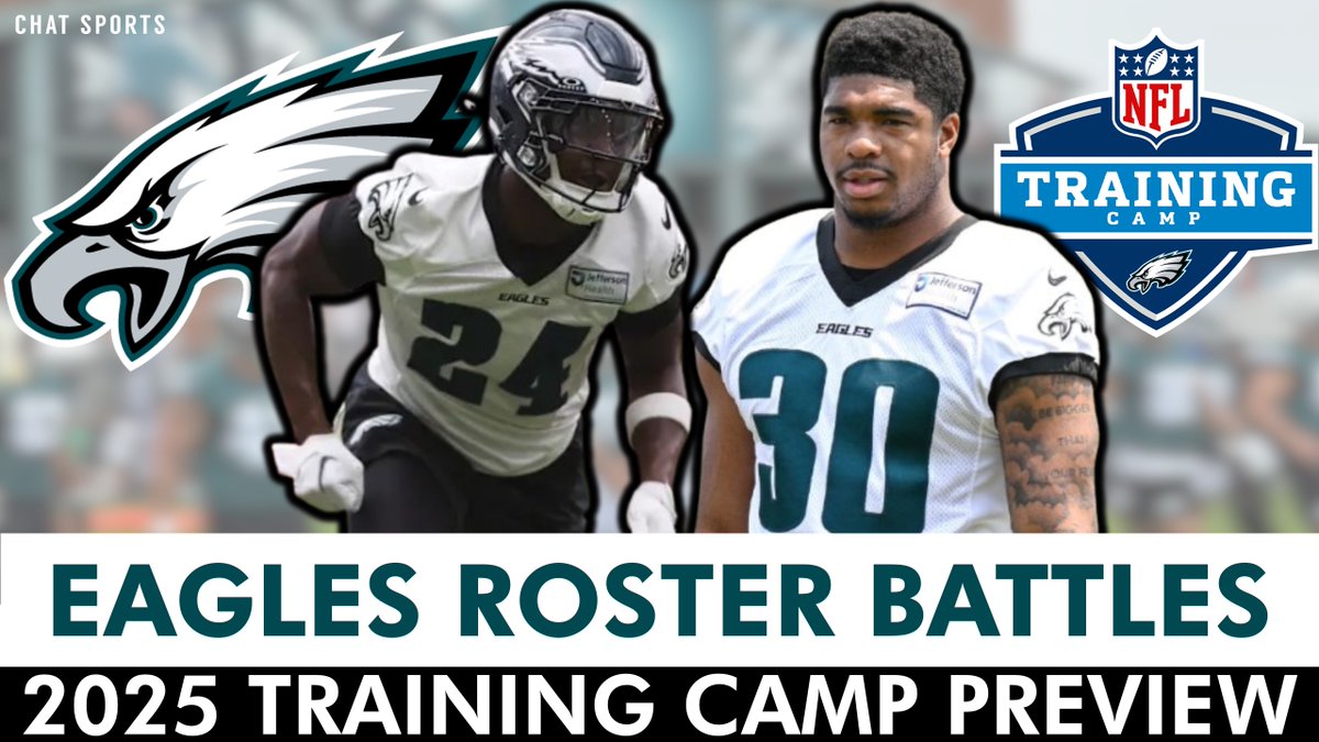 Chase_Senior's tweet image. Top Eagles roster battles going into training camp.
Tap in: youtube.com/watch?v=70V6Dx…
