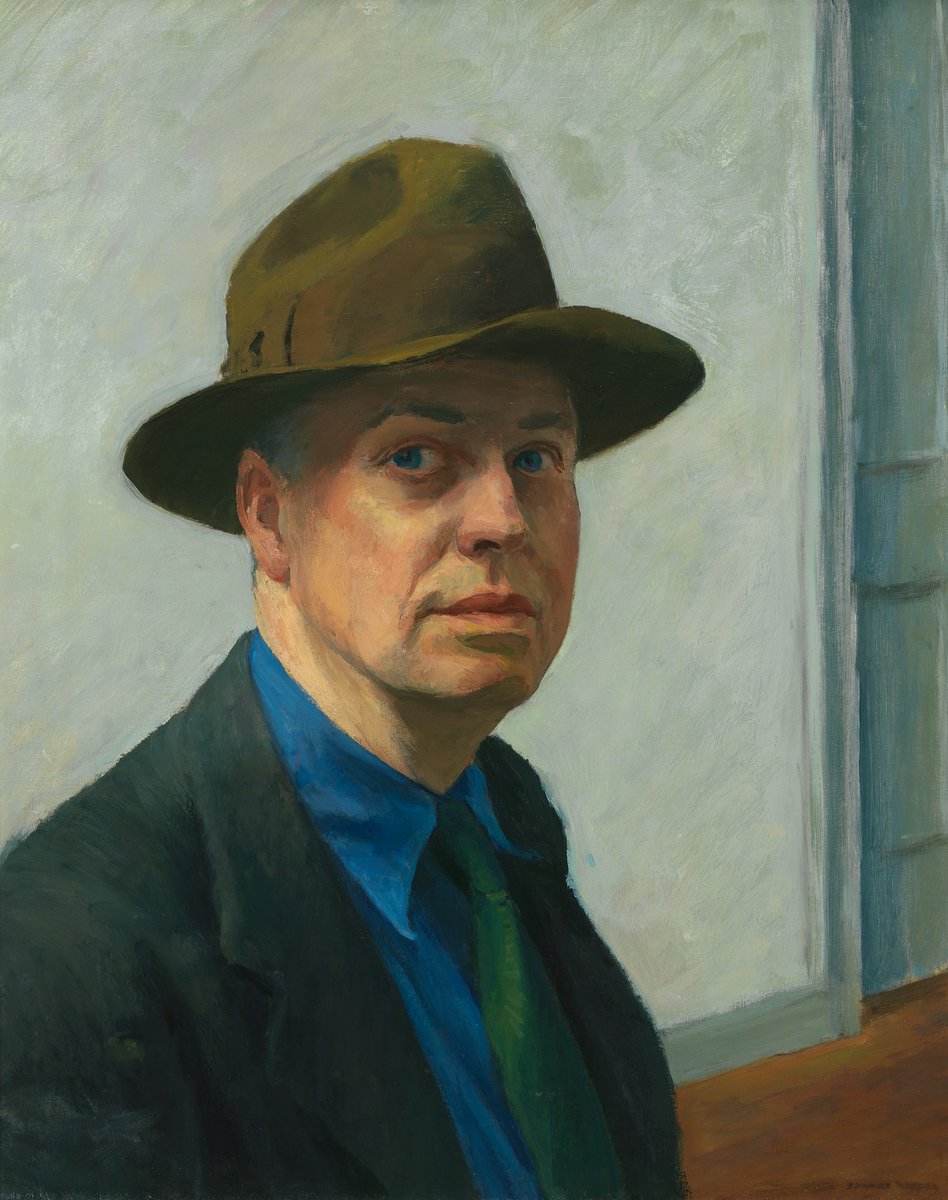 🎉 It's Edward Hopper's birthday! The beloved American artist was born on this day in 1882.
—
Edward Hopper, (Self-Portrait), 1925–1930. Whitney Museum of American Art, New York; Josephine N. Hopper Bequest 70.1165. © Heirs of Josephine N. Hopper/Licensed by Artists Rights