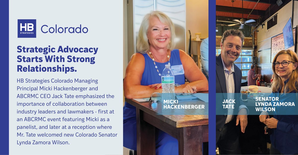 H_B_Strategies's tweet image. Micki Hackenberger, @HB_StrategiesCO Managing Principal, recently joined a panel of legal and construction industry leaders to discuss the political and economic landscape in Colorado. She shared her insights on the importance of advocacy and strong relationships in effecting…