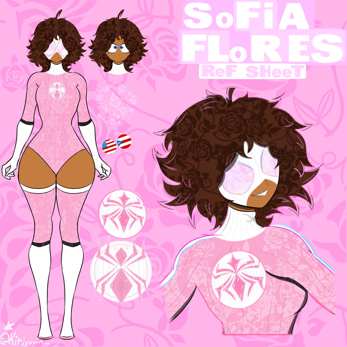 kiriyuuin_'s tweet photo. guess who’s been back on that superhero grind, meet the all new sofia florés 

#spiderverse #spidersona https://t.co/lyl3A8XMaf