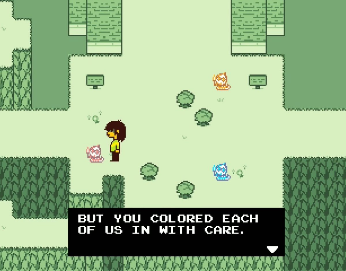 Cuneyt_S_Sevi's tweet image. I love how much the Chapter 3 Egg Room emphasizes Kris' kindness and ability to care. They're one of the fakest idgafers ever I think