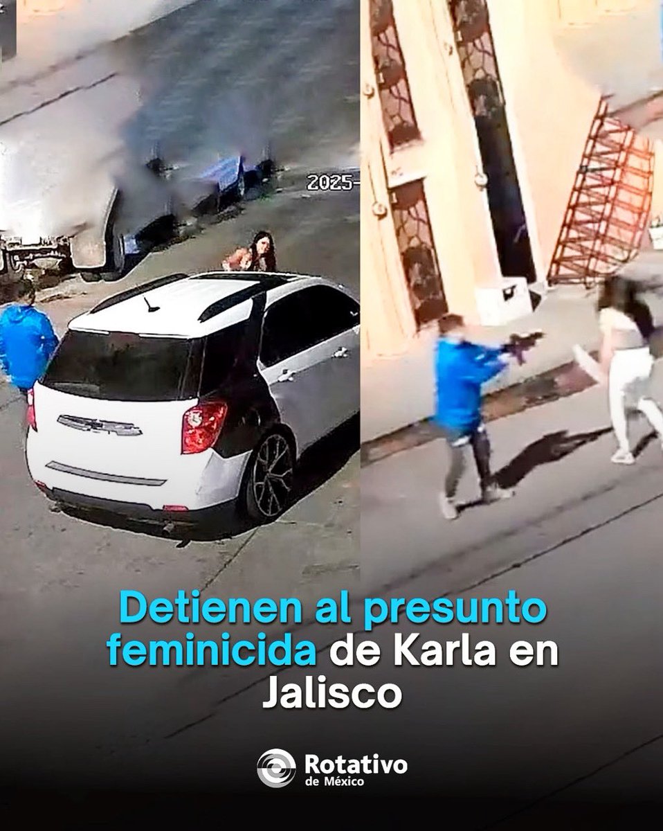 rotativodemex's tweet photo. Detienen a Kevin N. por el feminicidio de Karla Bañuelos en Guadalajara. El ataque, captado en video, habría ocurrido con un fusil AR-15 frente a su hija. #Feminicidio #JusticiaParaKarla #KevinN #Guadalajara #Jalisco #ViolenciaDeGenero #CrimenOrganizado #NoticiasMéxico https://t.co/oXUAmAiYpU