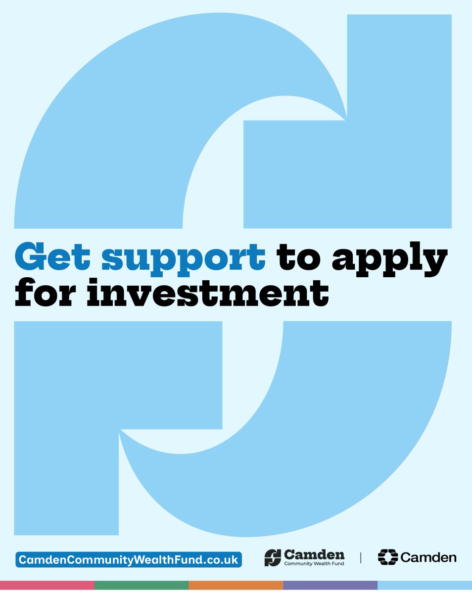 CamdenCouncil's tweet image. If you're a business owner empowering young people in Camden, you can apply for investment from Camden Community Wealth Fund's Youth Fund from 31 July 🥳
Come to a drop-in at the British Library on 31 July at 12-1pm to ask questions and learn more
👉CCWFlaunch.eventbrite.com