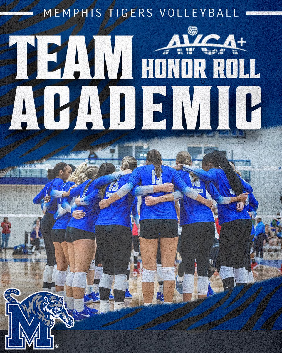 MemphisVBall's tweet image. ๐ง๐ผ๐ฝ ๐ ๐ฎ๐ฟ๐ธ๐ for the Tigers ๐
Weโre one of only 7 Division I programs to be named to the Team Academic Honor Roll in each of the last 4 seasons!
#GoTigersGo | @AVCAVolleyball