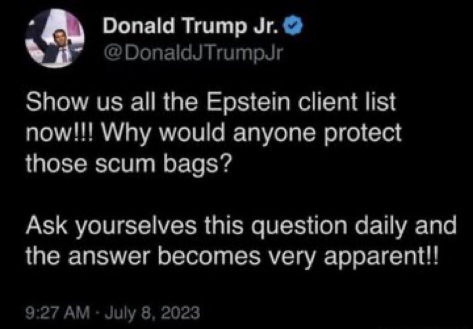 taradublinrocks's tweet image. Great question, Coke Drip Jr #ReleaseTheEpsteinFiles