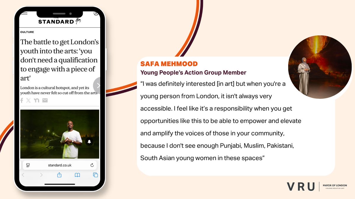 LDN_VRU's tweet image. 🎉 Breaking down barriers and providing access to spaces and opportunities for young people are core to our approach.
Our Young People's Action Group partnered with @framelessldn and @GeorgeThePoet on a new campaign for young people,
🔗 @theLDNstandard: standard.co.uk/culture/the-ba…