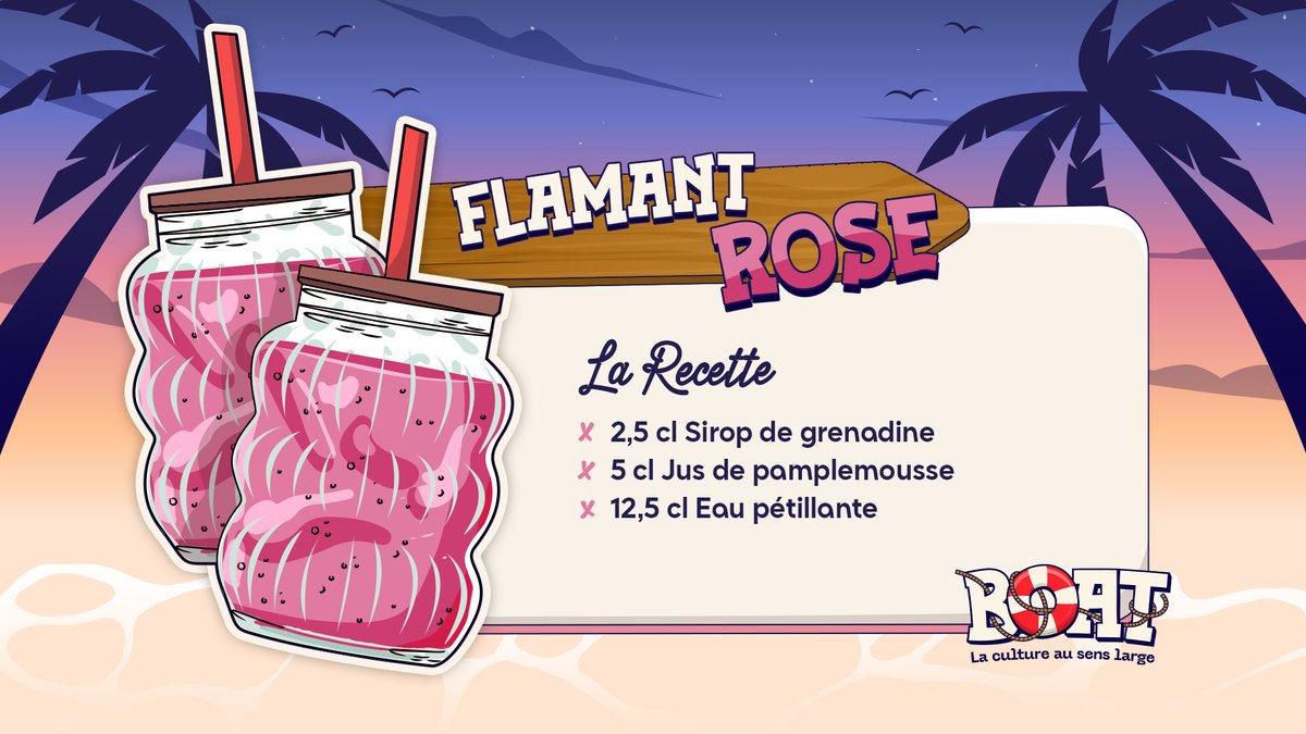 boat_slash's tweet image. Longtemps gardée secrète, la recette du cocktail de bienvenue est enfin révélée !
À préparer chez soi pour embarquer jeudi dans les mêmes conditions que l'équipage 🍹
