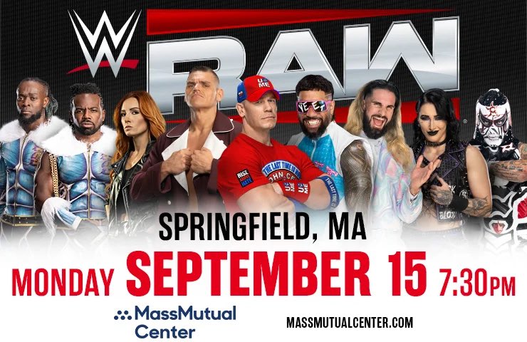 YEAHRevolution_'s tweet image. Very excited to see Monday Night Raw coming to the @MM_Center in Springfield, MA for the very first time!
This venue is only a 5 minute drive from my house so I’ll definitely be going.
This may be the perfect opportunity for me to FINALLY meet LA Knight! 🤞