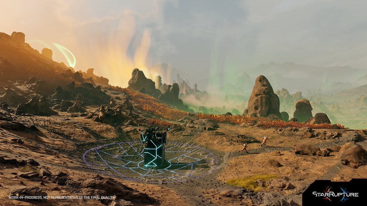 StarRupture's tweet image. Last month, we showed you the monoliths - now… we’d like to show you how they’ve changed!
They’re now much harder to find - that’s for sure! And they are very much connected to the base defense… but we will reveal more about it later on.
Read more in our June Dev Diary:…