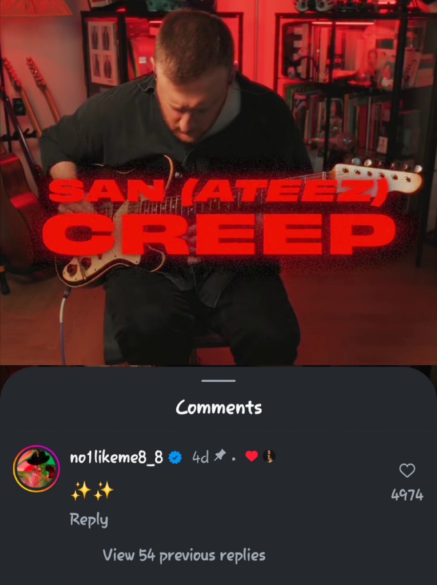 kimHJ_98's tweet photo. Hongjoong liked and commented on 2 covers of an atiny for both creep and no1

He is so precious 🥹 https://t.co/ZxCymXdKxu