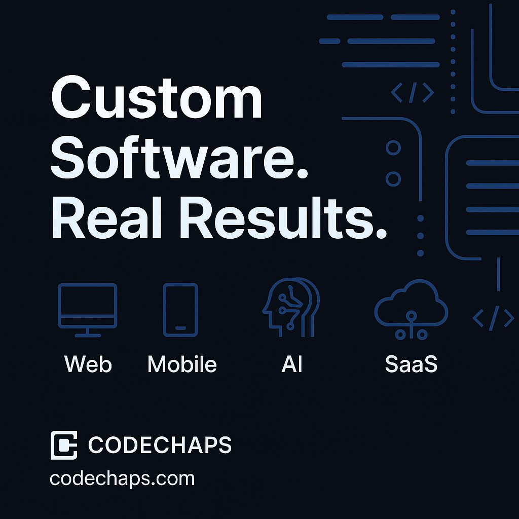 CodeChaps's tweet image. 🚀 Build Faster. Launch Smarter. Scale Better.

✅ Web &amp;amp; Mobile Development
✅ AI/ML-Powered Applications
✅ SaaS Platforms
✅ Custom Software Solutions

💡 Ready to transform your idea into powerful software?

👉 Visit CodeChaps.com

#SoftwareDevelopment #CodeChaps