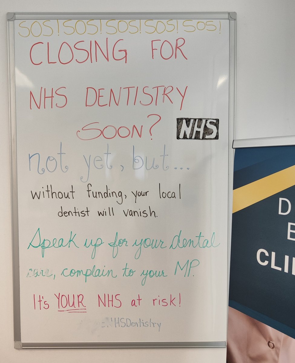TheBDA's tweet image. Spotted at a dental practice in the North West...
But this message could be on display at thousands of practices, the length and breadth of England.