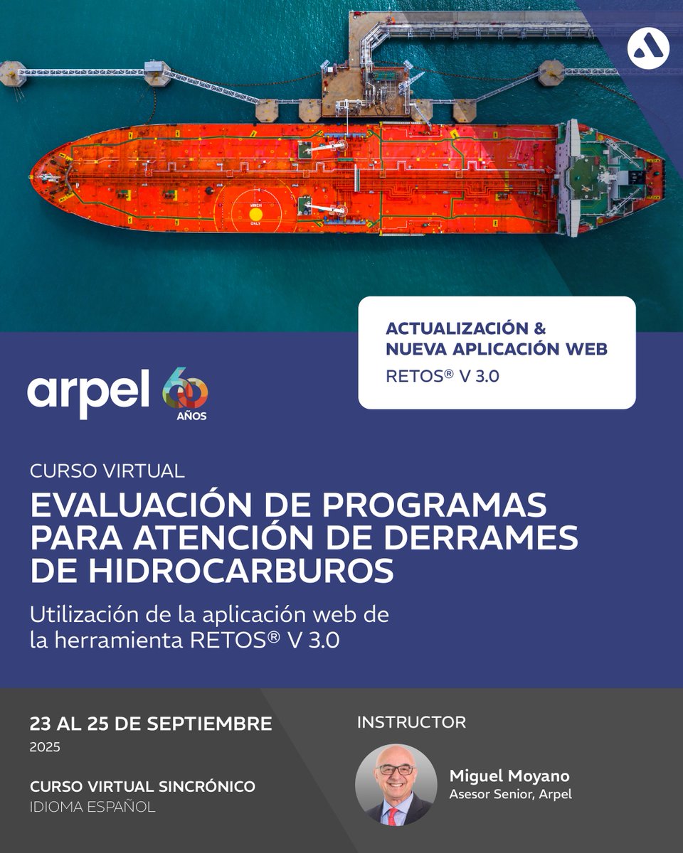ARPEL_Petroleo's tweet photo. ๐ข Participe del curso enfocado en el uso de la ๐ก๐๐ซ๐ซ๐๐ฆ๐ข๐๐ง๐ญ๐ ๐๐๐๐๐ยฎ ๐๐.๐, una soluciรณn reconocida a nivel internacional para evaluar el nivel de preparaciรณn y respuesta.
๐ ๐รก๐ฌ ๐ข๐ง๐๐จ: https://t.co/3hvKUiIUaI
#arpel #arpel60 #oilandgas #medioambiente https://t.co/Bv4R56JAvT