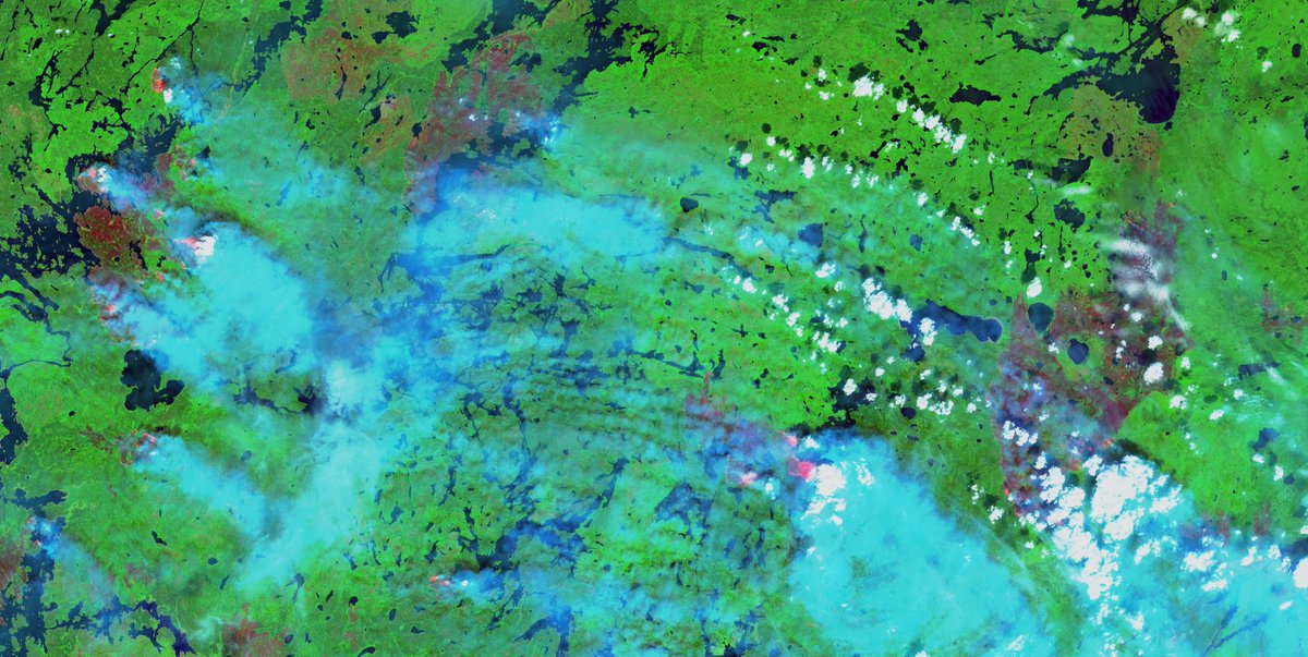 asc_csa's tweet image. Des feux de forêt font rage en Saskatchewan (no 1) et au Manitoba (no 2). Les satellites d’OT sont essentiels pour faciliter la prise de décisions et les interventions. Soyez prudents!
📷 Données de la mission Sentinel-2, 18 juillet (Sask.) et 19 juillet (Man.)