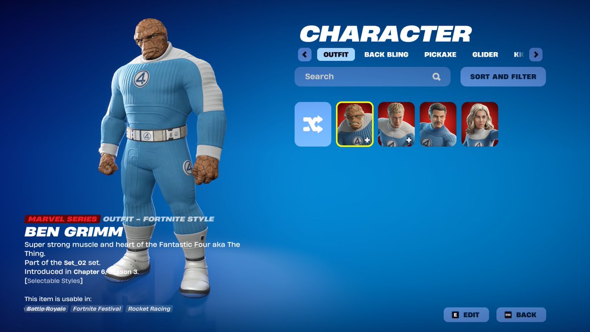 ShiinaBR's tweet photo. ALL FANTASTIC FOUR SKINS IN FORTNITE 🔥 https://t.co/bKVNICW7Zq