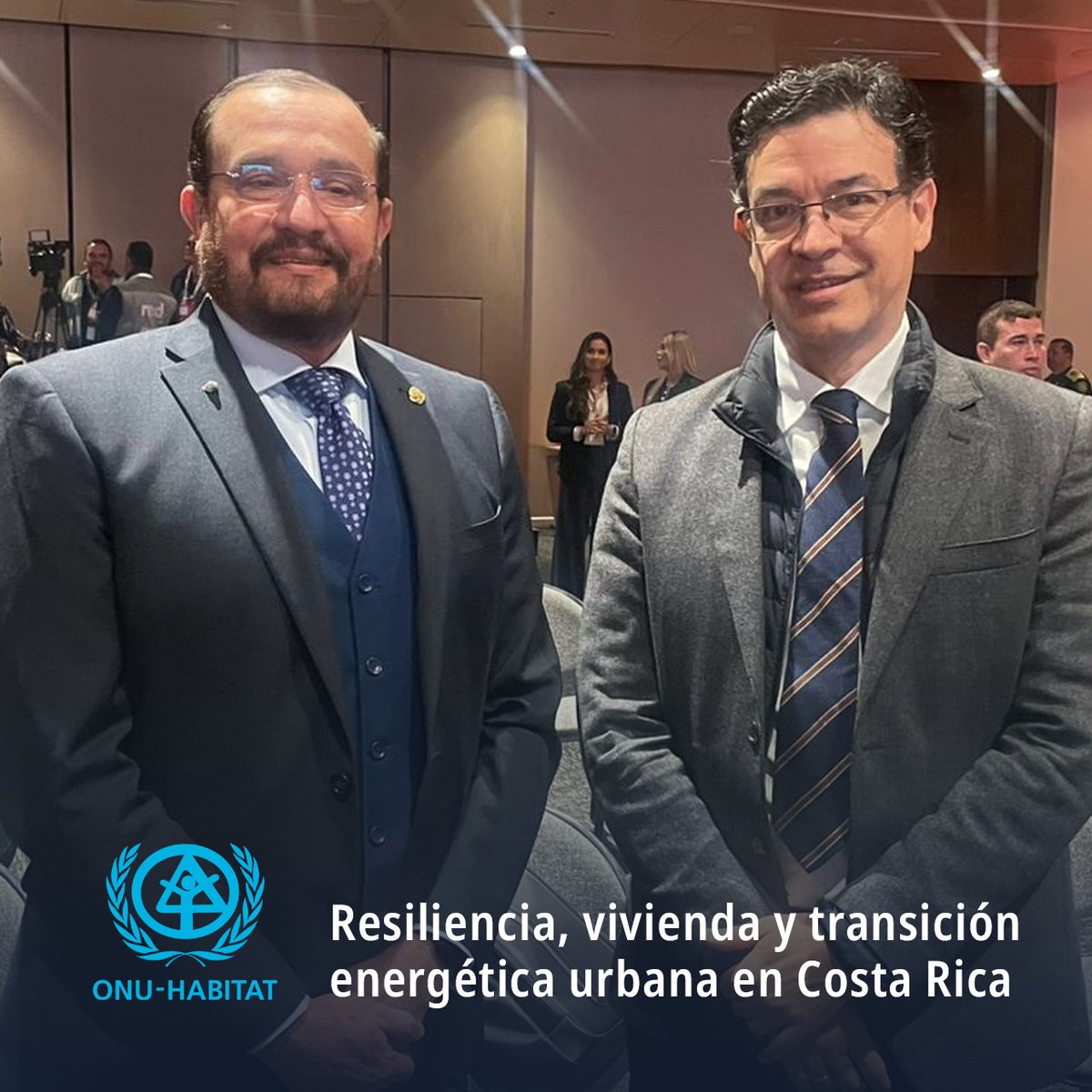 onuhabitat's tweet image. #Entérate🌎En el marco de la VII #ReuniónMinisterial de Energía #CELAC2025, @ElkinVelasquezM se reunió con Carlos-Isaac Perez, Viceministro de @CRMinae, para tratar la cooperación en temas de resiliencia, #ViviendaAdecuada y transición energética urbana en Costa Rica🇨🇷.