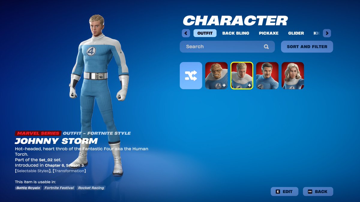 ShiinaBR's tweet photo. ALL FANTASTIC FOUR SKINS IN FORTNITE 🔥 https://t.co/bKVNICW7Zq