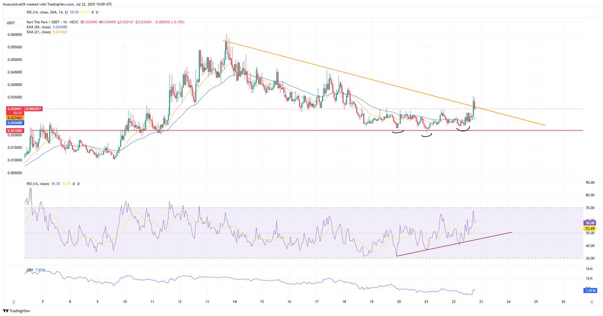 LinusCaldwell5's tweet image. When $KORI breaks out she's going to break out hard
Bonk eco looks close to being finished consolidating