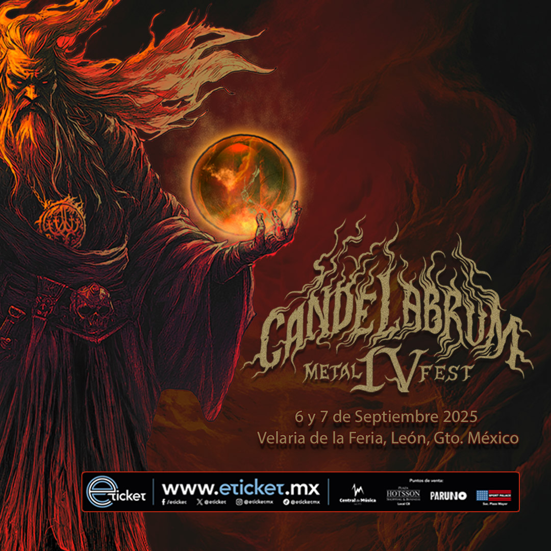 🔥 ¡El metal ruge en León!🔥
Candelabrum Metal Fest está de regreso con toda su
fuerza 🤘
🎟 Boletos disponibles en eticket.mx y puntos de venta autorizados 💥