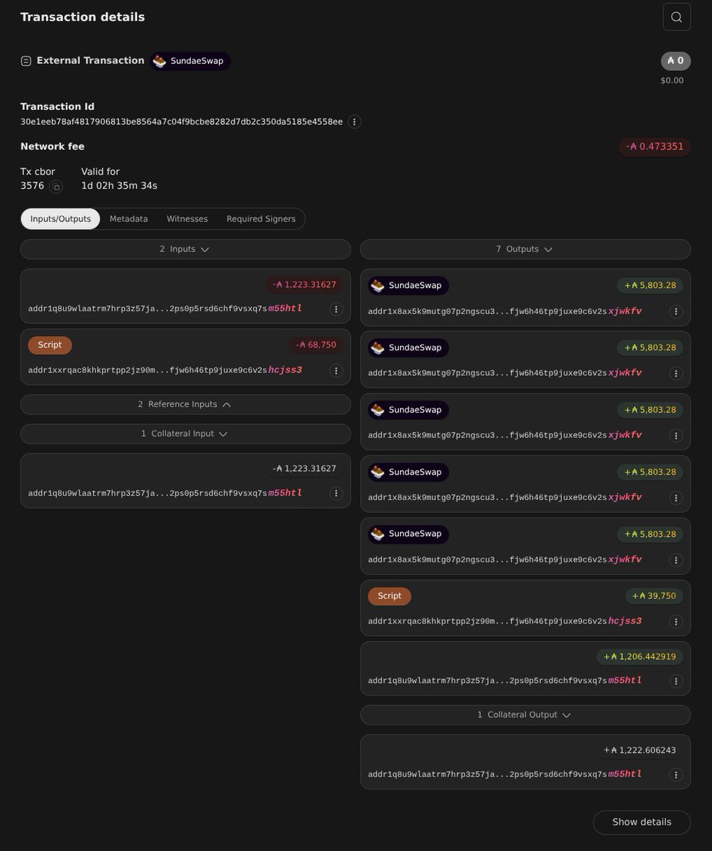 Quantumplation | Pi Lanningham (@quantumplation) on Twitter photo Roughly 30 minutes ago, <a href="/_sp0ty/">sp0ty</a>, in his role as scope owner for the Marketing budget for Amaru, has just executed the remaining swaps to secure the Amaru marketing budget. Myself and <a href="/_KtorZ_/">KtorZ</a> provided the needed authorization for this transaction.
In this case, we have started Roughly 30 minutes ago, <a href="/_sp0ty/">sp0ty</a>, in his role as scope owner for the Marketing budget for Amaru, has just executed the remaining swaps to secure the Amaru marketing budget. Myself and <a href="/_KtorZ_/">KtorZ</a> provided the needed authorization for this transaction.
In this case, we have started