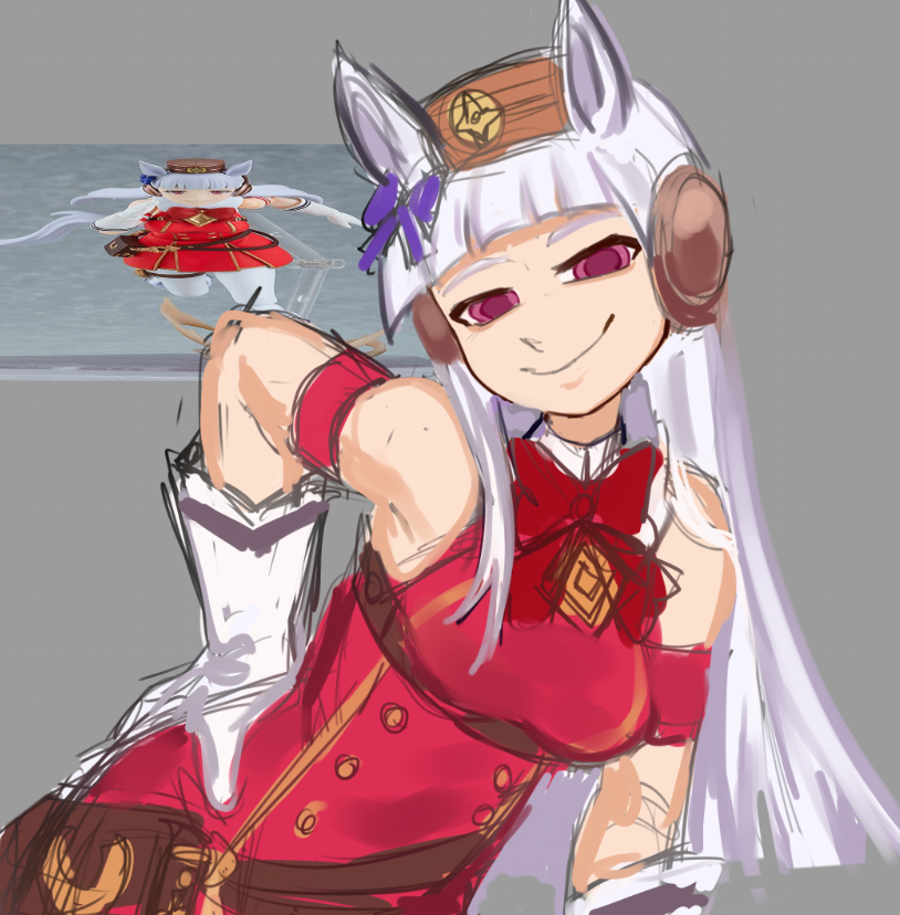 artzyanie's tweet image. WIP rendering gold ship #umamusume #goldship