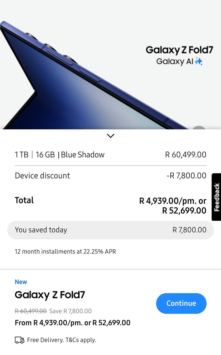 WarrenCManuel's tweet image. Can someone explain how a new Samsung cellphone costs R60,499? (~$3200)
Who's buying at these prices? 😓
