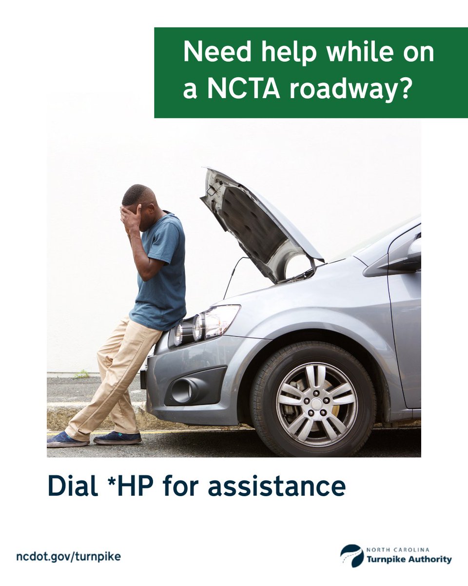 🔥 Overheated engines are a top cause of summer breakdowns.
✅ Check your coolant before your trip!
If you need help on a NCTA road, call *HP (*47) for 24/7 roadside assistance..
More safety tips: ncdps.gov/dps-services/s…
#DriveSafeNC #TurnpikeTriviaTuesday