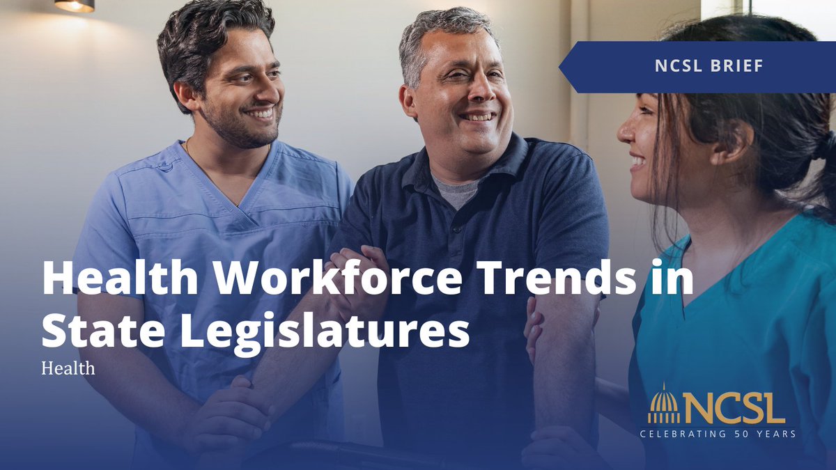 NCSLorg's tweet image. Health workforce remains a priority across state legislatures. At least 45 states, D.C., and Puerto Rico enacted more than 580 bills in 2024 addressing the shortage and maldistribution of health care professionals in a variety of ways.
Read more: bit.ly/42nu65K