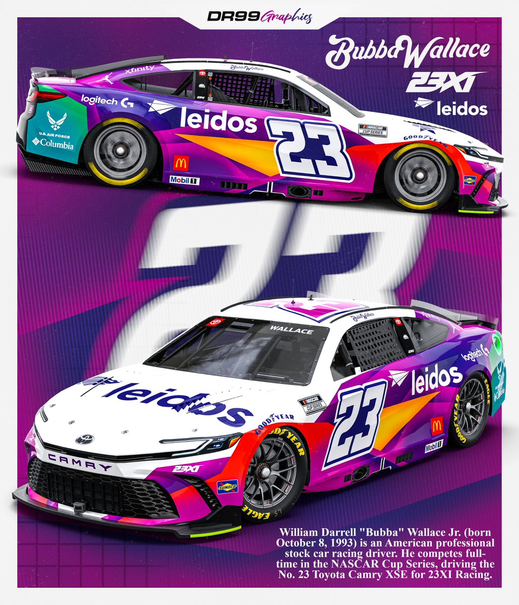 Diego Roldan (@dr99graphics) on Twitter photo colors are cool
2025 Bubba Wallace Leidos 23xi Toyota Camry concept
<a href="/BubbaWallace/">Bubba Wallace</a> <a href="/23XIRacing/">23XI Racing</a> <a href="/LeidosInc/">Leidos</a> <a href="/ToyotaRacing/">Toyota Racing</a> colors are cool
2025 Bubba Wallace Leidos 23xi Toyota Camry concept
<a href="/BubbaWallace/">Bubba Wallace</a> <a href="/23XIRacing/">23XI Racing</a> <a href="/LeidosInc/">Leidos</a> <a href="/ToyotaRacing/">Toyota Racing</a>